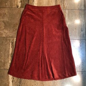 Burnt Orange corduroy skirt